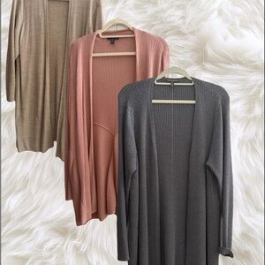 Eileen Fisher Women's Cardigan Set - Beige, Coral, Charcoal